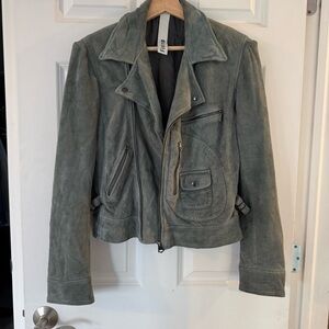 Women's genuine Suede moto Jacket with 100% cotton lining by Firetrap Y2K